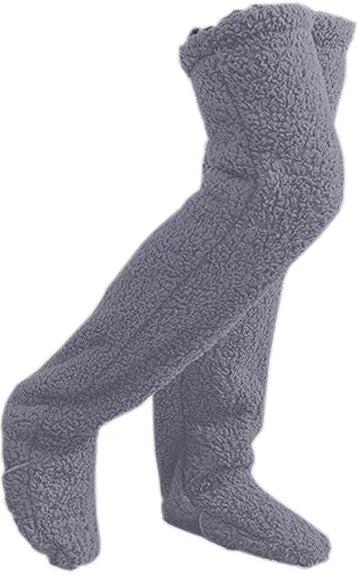 2-in-1 Fluffy Footmuff Women's Long Kneelet Socks