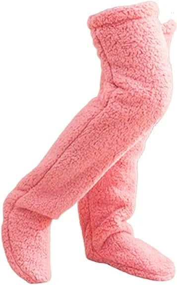 2-in-1 Fluffy Footmuff Women's Long Kneelet Socks